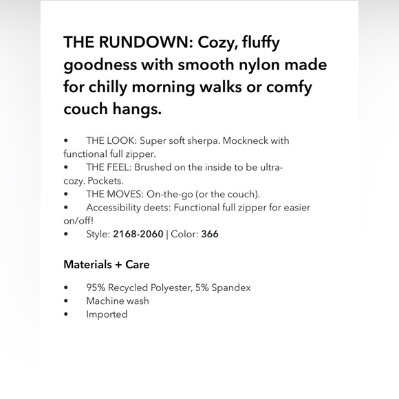 aerie Cream Sherpa Jacket with Green Quilted Shoulders - Picture 9 of 14